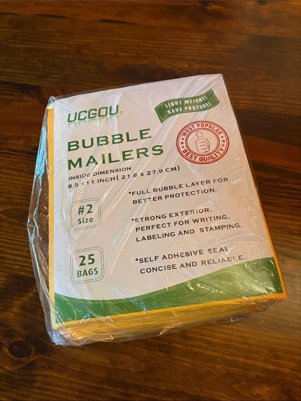 25 Padded Bubble Mailers – 8.5x12  Envelopes